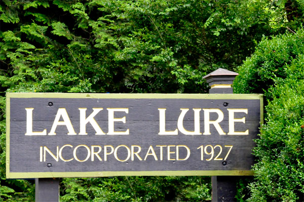Lake Lure sign